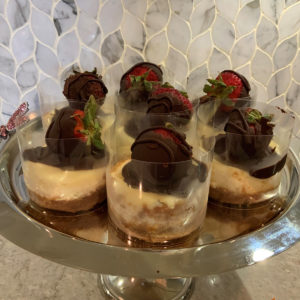 chocolate dipped strawberry mini mini cheesecakes