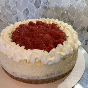 raspberry rhubarb cheesecake